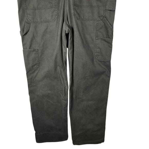 Dickies Bib Overalls Green Utility Carpenter Workwear Mens Large 31x40 - Picture 10 of 11